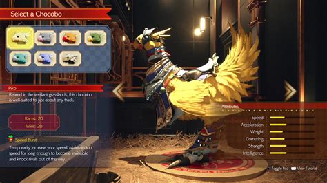 FF7 Rebirth: Best Chocobo Race bird and equipment build.